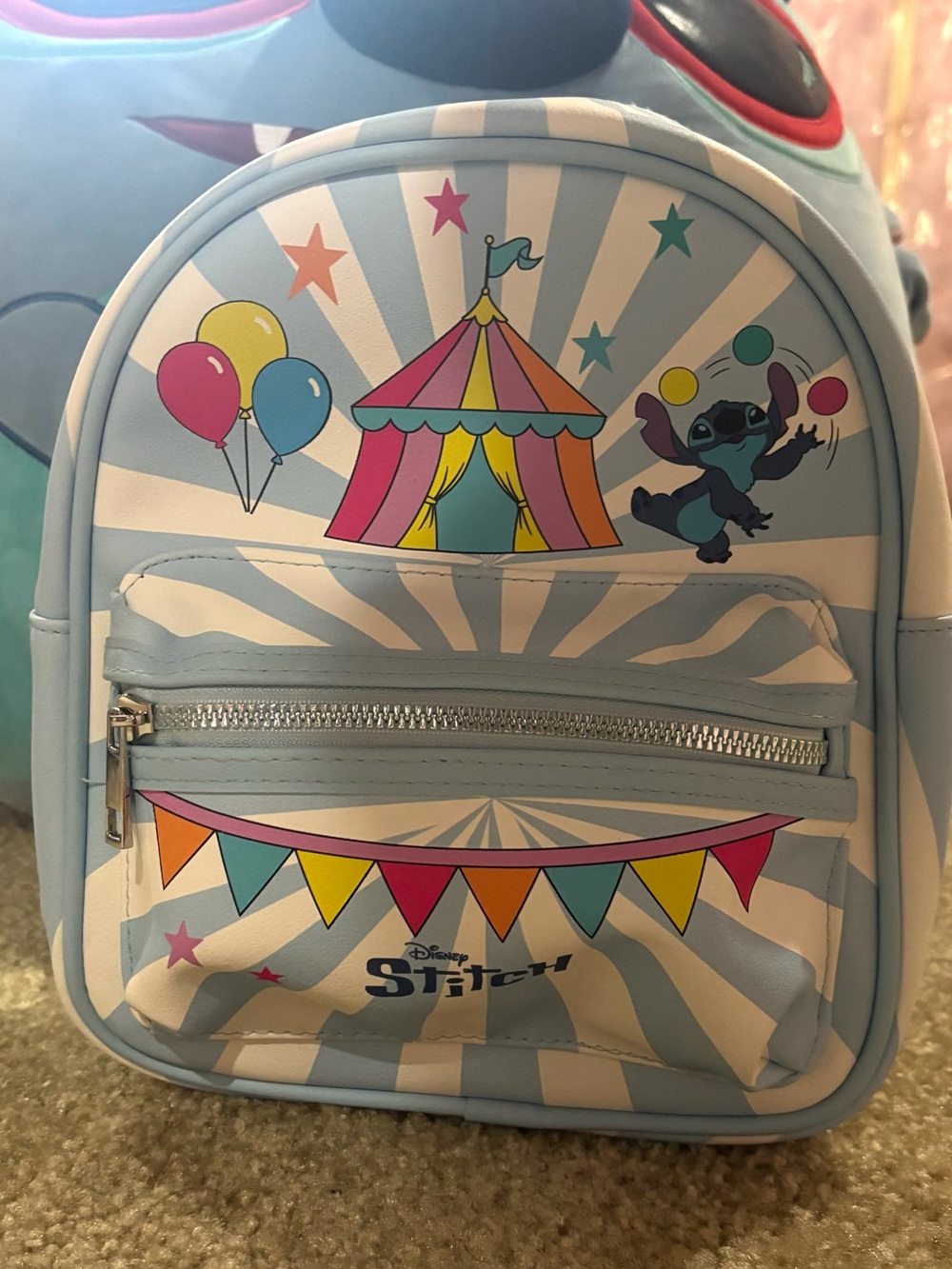 Disney Light Blue Stitch Carnival Kids Backpack